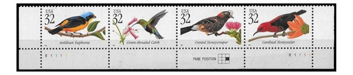 Pájaros - Estados Unidos 1998 - Serie Mint - Yv 2761-64