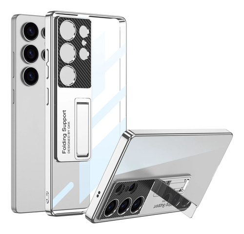 Funda Para Samsung Galaxy S25, Ultrafina, Galvanizada, Transparente, Plegable, Protección A Prueba De Golpes, Funda Rígida A