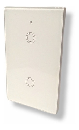 Interruptor Smart Wifi Para Pared 2 Canales Blanco 220v 50hz