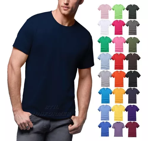 Camiseta Slim Malha Fria (pv). Camisa Lisa Básica Unissex