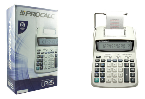 Calculadora Procalc Mesa Balcão Impressão Bobina Lp25 12 Dig