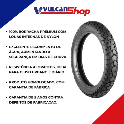 Pneu 110/90-17 Traseiro Com Câmara Bros 125/150 Xtz Technic