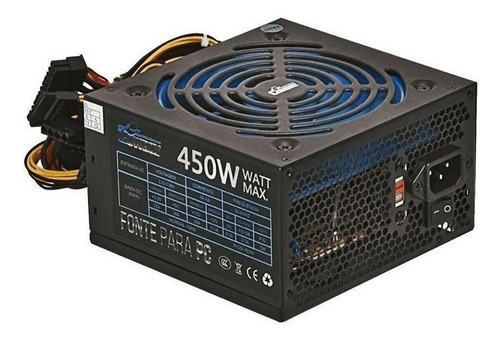 Fonte Alimentação Para Pc Silenciosa 115v/230v Kp-533 450w Cor Preto 110v/230v