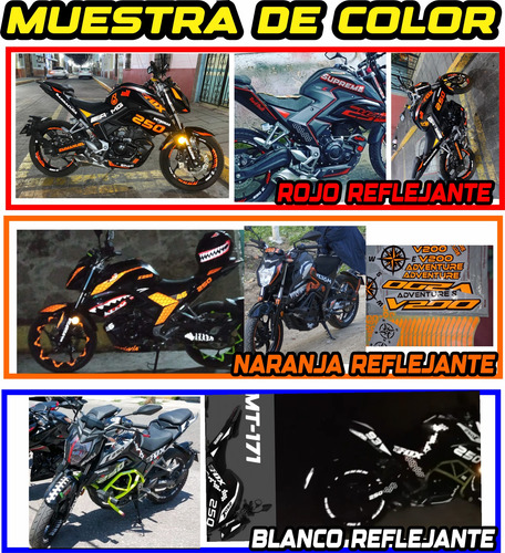Kit Calcomanias Vinil Reflejante Italika 250 Z 250z Joker
