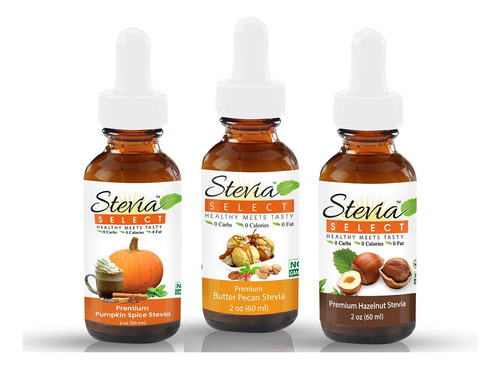 Stevia Select Gotas Keto Sin AzĂșcar 3 Sabores