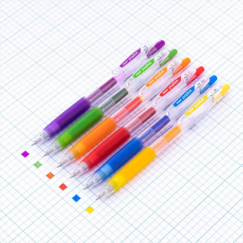 Set Lápices Gel Pilot Pop Lol 6 Colores Trazo 0,7mm Tonos Básicos