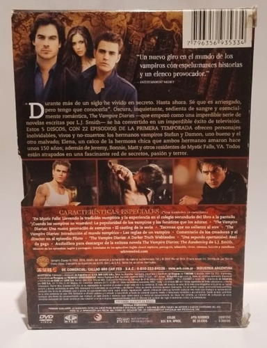 The Vampire Diaries - Temporada 1 Dvd Original (Usado)