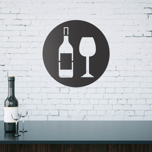 Imagem 1 de 2 de Quadro Decorativo Parede Bar Vinho 90cm