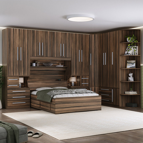 Guarda-roupa Com Canto E Módulos Sem Cama 1222s San Remo