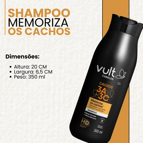 Shampoo Cabelos Cacheados Hidratação Umectante Ação Profunda