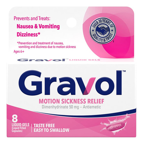 Gravol Geles Liquidos De 50 Mg Para Prevencion Y Alivio Del