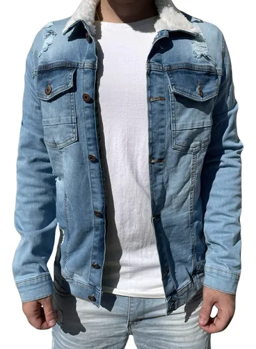 Look jaqueta best sale jeans com pelo