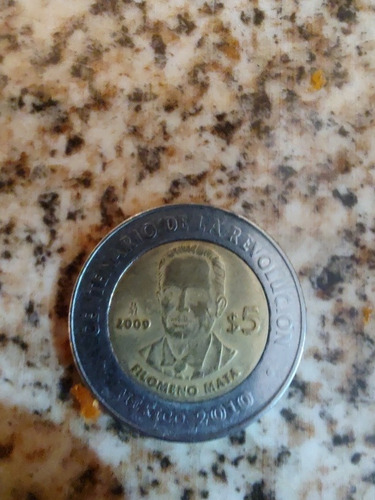 Moneda De 5 Pesos De Filomeno Mata (Usado)
