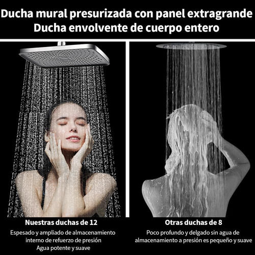 Regaderas Para Baño,cuadrada Alta Presión Y Shower Head Mano