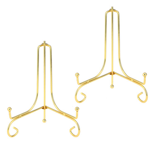 Expositor De Hierro Dorado, Elegante Soporte Para Platos De