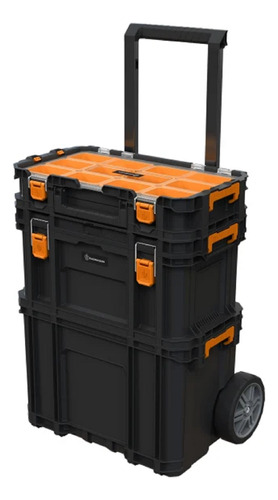 Caja De Herramientas Connect Rolling System Naranja