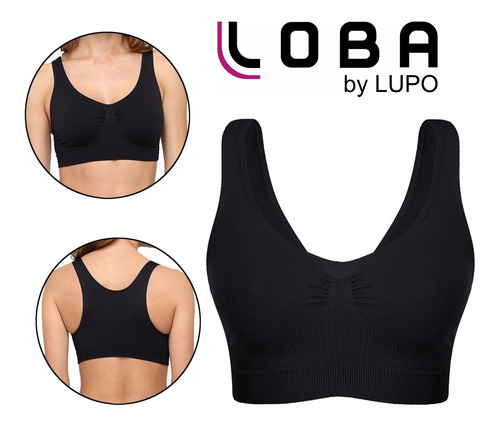 Imagem 4 de 8 de Top Lupo Nadador Feminino Sem Costura Fitness Plus Original