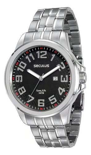 Relógio Seculus Masculino 28699g0svna1 Prata