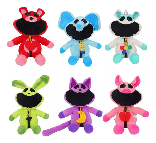 Juguetes Peluche Animales Sonrientes 6pcs,regalo Año Nuevo