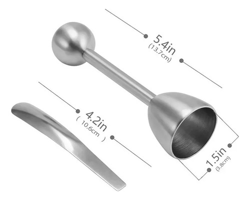 * 5 Piece Stainless Steel Egg Opener Set