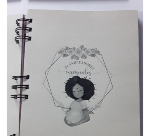 Diario De Mi Embarazo Tamaño A5 - Tapas Duras - 212 Pags. Negro