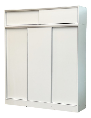 Ropero Placard Alfa 2.00 X 2.00 X 0.55 Con Espejo Y Baulera Blanco
