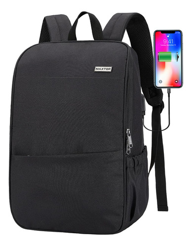 Mochila Maxtop Deep Storage Con Carga Usb Para Portátil De 1