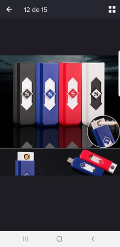 Encendedor Mechero Lighter Eléctrico Recargable Usb Delgado