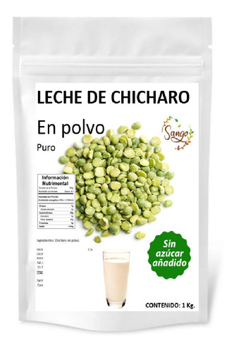 Imagen 1 de 1 de 1 Kg De Leche De Chicharo En Polvo, Vegana Y Sin Azucar