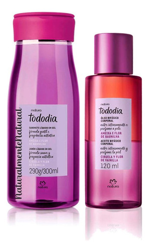 Aceite Bifasico + Jabon Liquido En Gel Ciruela Y Vainilla