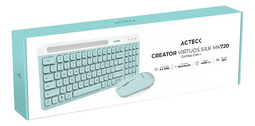 Kit Teclado Mouse Acteck Slik Mk720 Inalambrico 96% 4000dpi