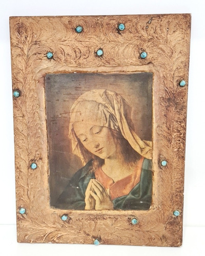 Cuadro Arte Religioso Imagen Virgen Rezando/ Palermo Envíos 