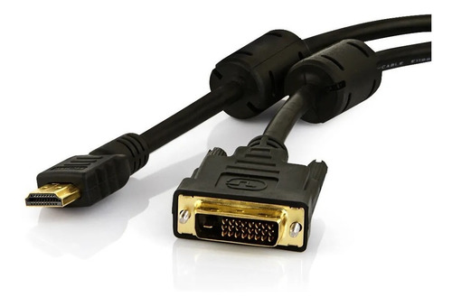 Dvi D Hdmi Adaptador Cabo De Nylon Reforçado Filtro 2 Metros