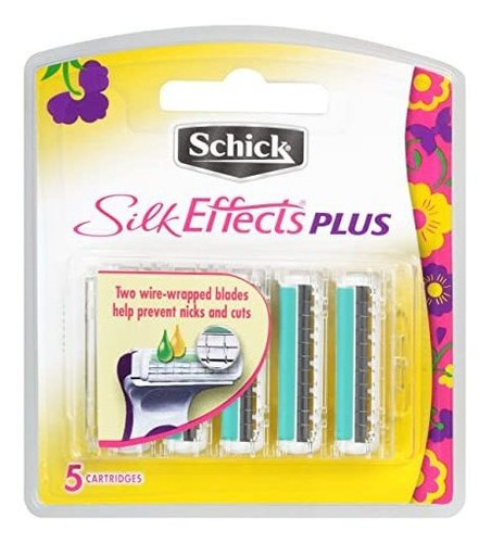 Recambio Para Maquinilla, Schick Seda Efectos Plus, 5 Unidad