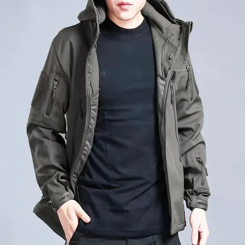 Conjunto De Chamarra Táctica Militar De Forro Polar Con Form