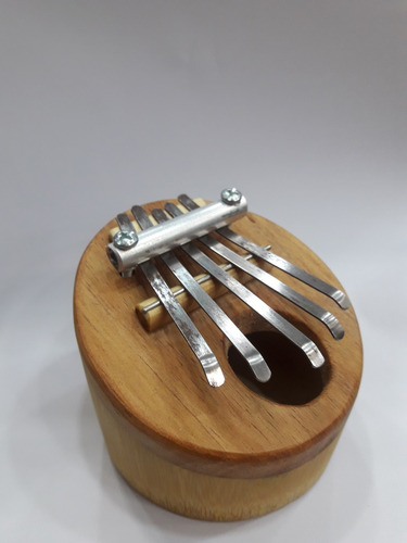 Instrumento De Madera Color Natural Kalimba 5 Notas