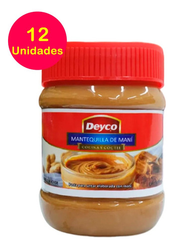 Caja Mantequilla De Mani Deyco - 340g - 12 Unidades 