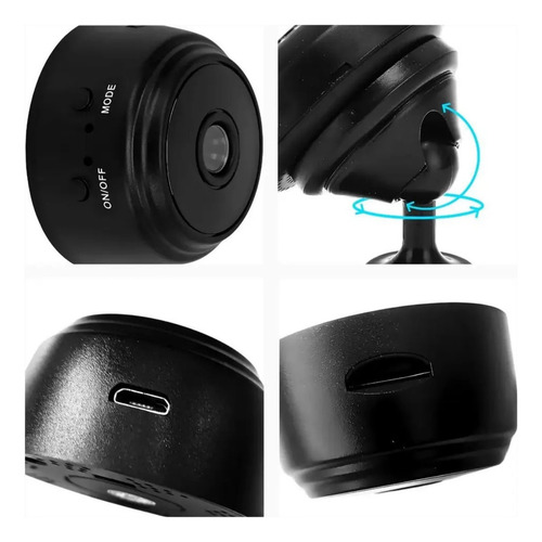 Kit 4 Mini Câmera Espiã Segurança Wifi Discreta Noturna Voz