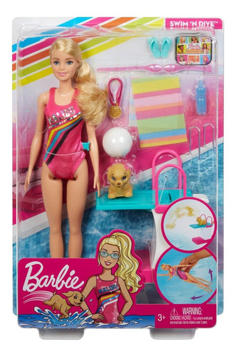 Imagen 5 de 5 de Barbie Dreamhouse adventures/Swim ‘n dive doll Mattel GHK23