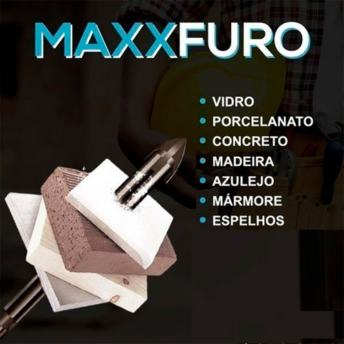 Maxfuro Broca Indestrutível Universal Fura Tudo Jogo 7pc