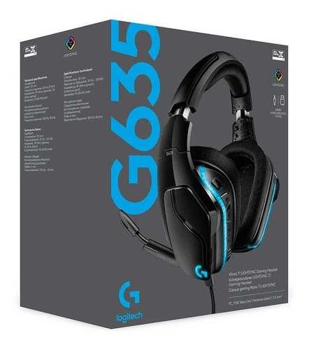 Audifono Gamer Logitech G G635 Lightsync