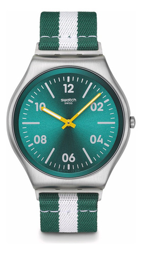 Reloj Swatch Casual Stripe Ss07s149 Verde Gris Verde