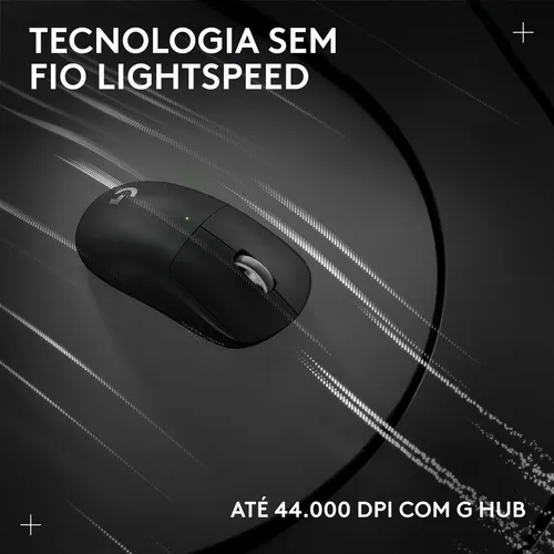 Logicool G PRO X SUPERLIGHT 2 ブラック Mouse Gamer Sem fio Logitech G PRO X SUPERLIGHT 2 Preto