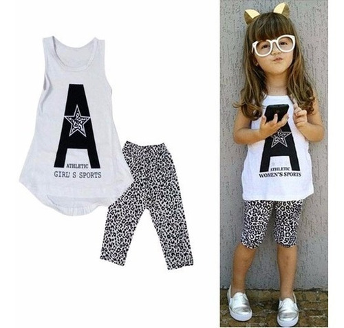 Conjunto Menina Infantil Leopardo