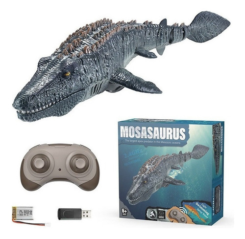 Dinosaur Mosasaurus Mergulho Rc Boat Con Mando A Distanc [u]