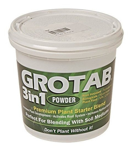 Grotab 3-en-1 Premium Plant Starter Powder, 12-8-4 (1 Libra