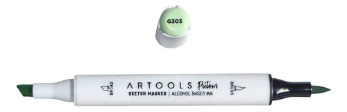 Marcador Ponta Dupla Pictom Artools G303 Verde