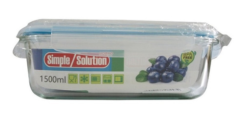 Envase Rectangular De Vidrio Para Alimentos 1.5 Litros