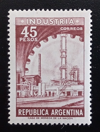 Argentina, Gj 1315 Industria 45p Huecograb 1966 Nuevo L17267