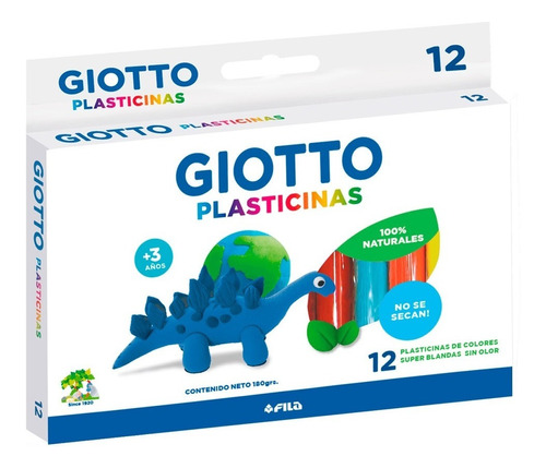 Set 12 Plasticinas Giotto Natural